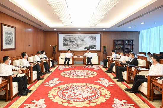 舒印彪鄧建玲會見保定市委書記黨曉龍、市長閆繼紅