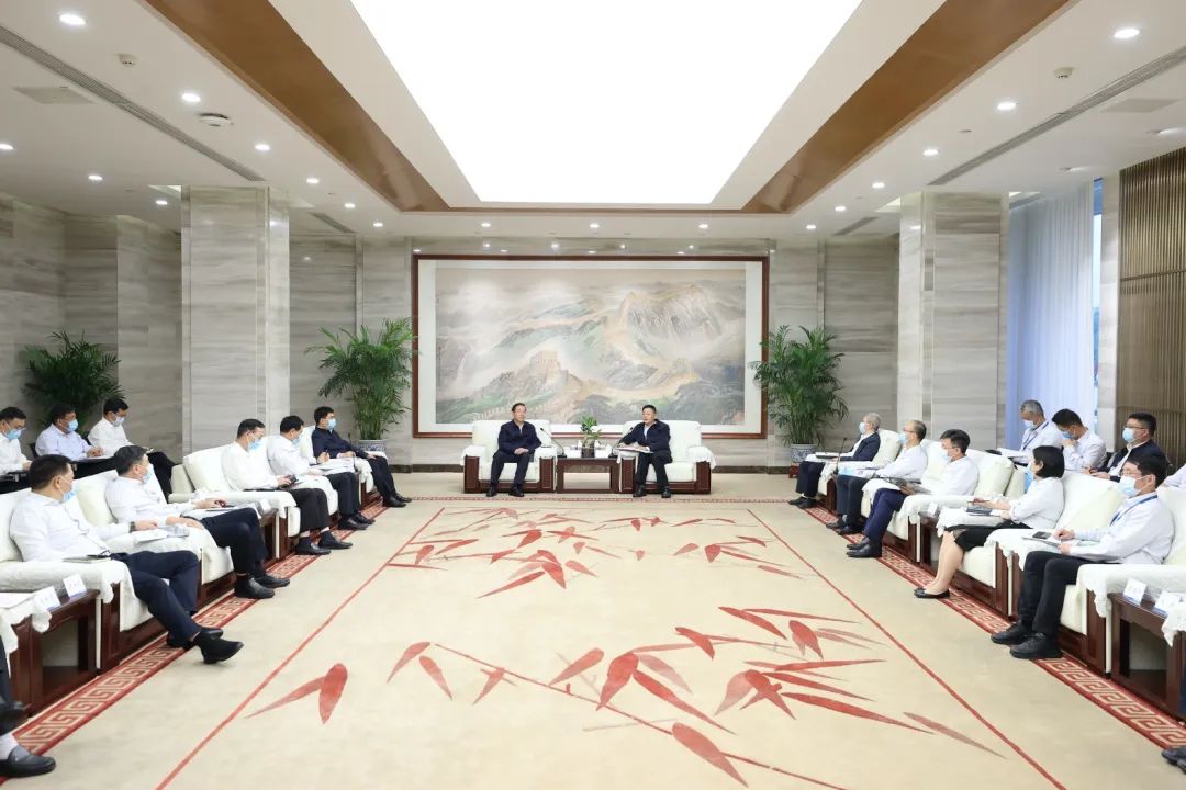 國家電網公司董事長、黨組書辛保安與東方電氣集團董事長俞培根、總經理徐鵬會談