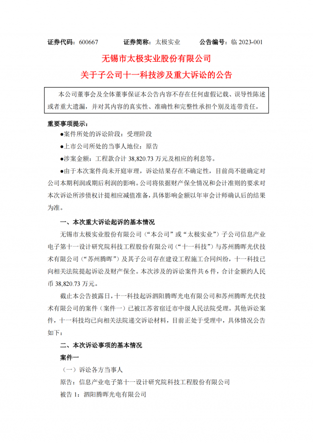 涉案金額3.88億！蘇州騰暉光伏被起訴