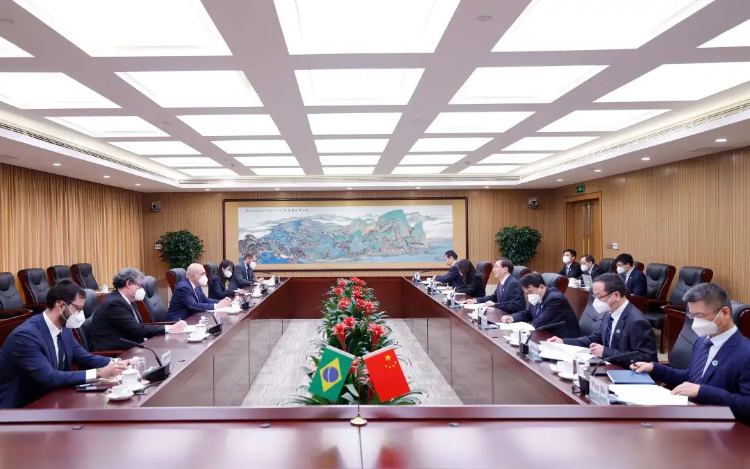 國家電網(wǎng)董事長(zhǎng)辛保安與巴西駐華大使高望會(huì)談