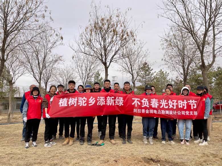阿拉善金圳電力設(shè)計(jì)公司:植樹駝鄉(xiāng)添新綠 不負(fù)春光好時(shí)節(jié)