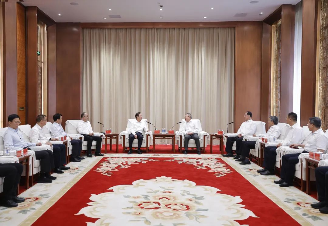 國家電網董事長辛保安與湖南省委書記沈曉明、省長毛偉明會談