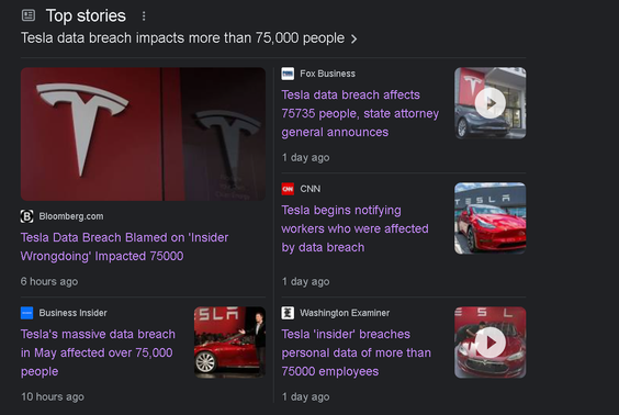 特斯拉“大規(guī)?！睌?shù)據(jù)泄露事件，原因查明