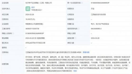 注冊資本1.6億元 東方電氣、中石化在江西成立氫能公司