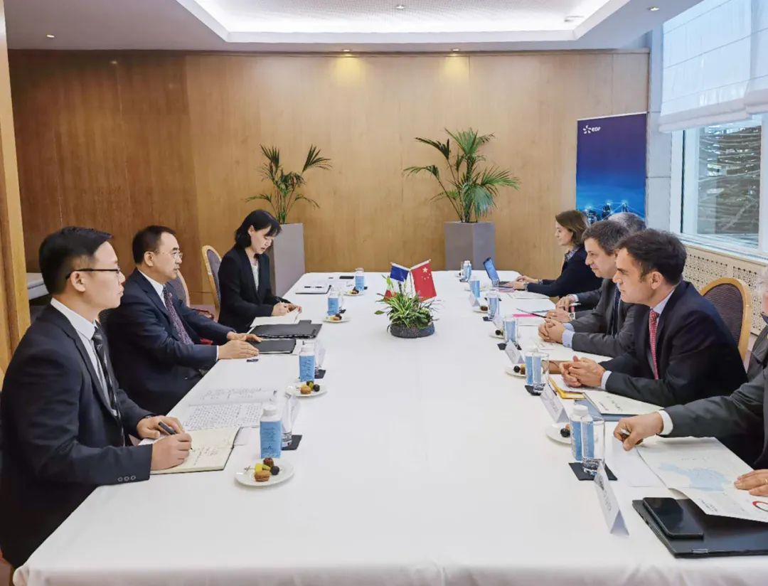 大唐集團(tuán)董事長(zhǎng)鄒磊與法電集團(tuán)、道達(dá)爾集團(tuán)董事長(zhǎng)會(huì)談