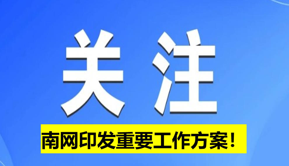 南網(wǎng)印發(fā)重要工作方案！